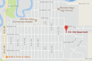 A map of the location of brackenridge high school.