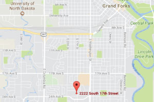 A map of the location of 2 3 2 2 south 1 7 th street.